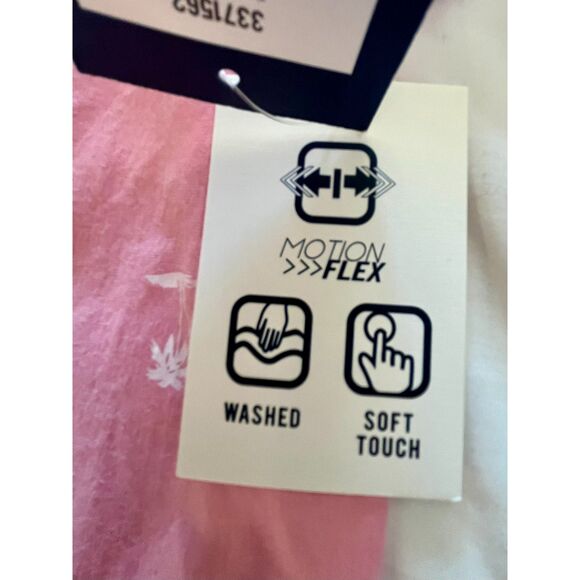 NWT Crown & Ivy Men's Pink Palm Tree Button Up Shirt Large - Picture 6 of 8